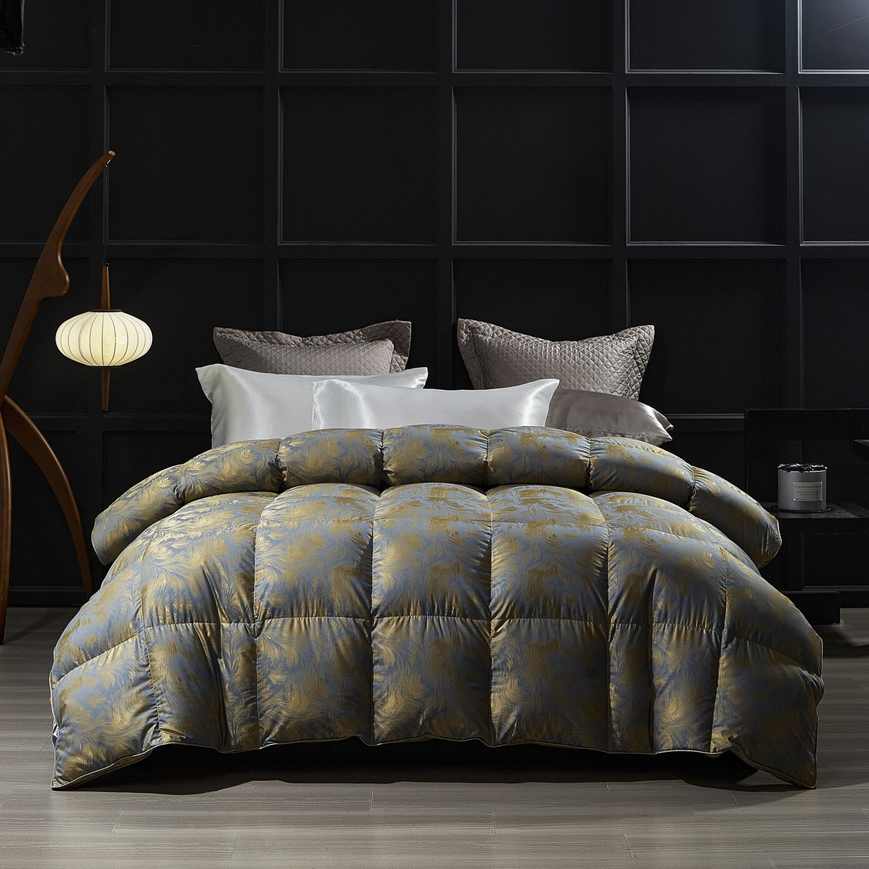 91家纺网 家纺一手货源 找家纺 暖羽屋羽绒馆 2025新款绒子含量95鸭绒  莫代尔混纺95白鸭绒被双人鸭绒 b面 羽绒被子冬被芯 清羽 B面效果