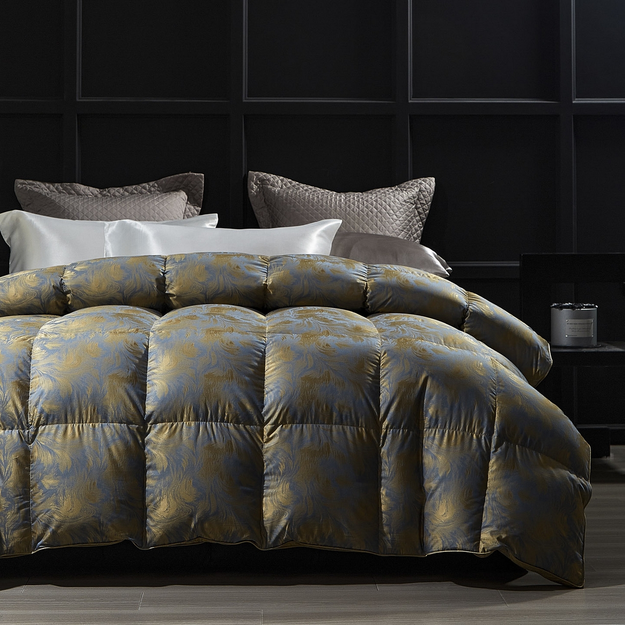 91家纺网 家纺一手货源 找家纺 暖羽屋羽绒馆 2025新款绒子含量95鸭绒  莫代尔混纺95白鸭绒被双人鸭绒 b面 羽绒被子冬被芯 清羽 B面效果