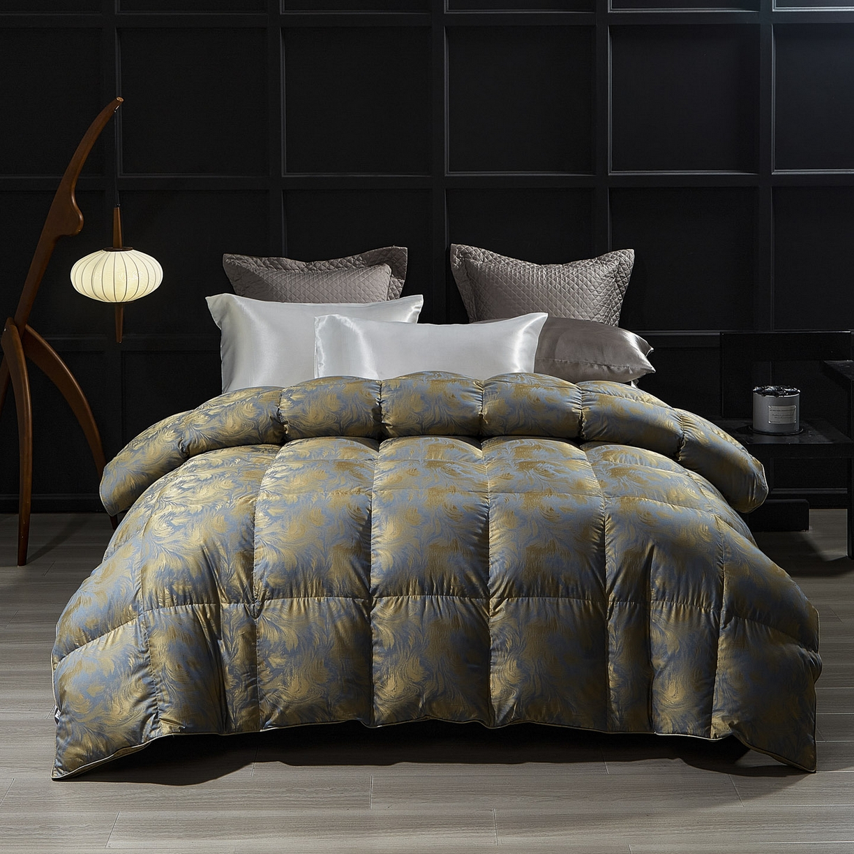 91家纺网 家纺一手货源 找家纺 暖羽屋羽绒馆 2025新款绒子含量95鸭绒  莫代尔混纺95白鸭绒被双人鸭绒 b面 羽绒被子冬被芯 清羽 B面效果