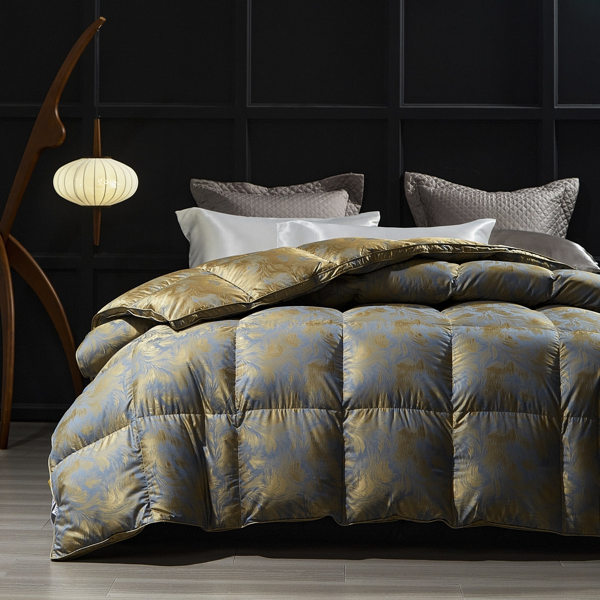 91家纺网 家纺一手货源 找家纺 暖羽屋羽绒馆 2025新款绒子含量95鸭绒  莫代尔混纺95白鸭绒被双人鸭绒 b面 羽绒被子冬被芯 清羽 B面效果