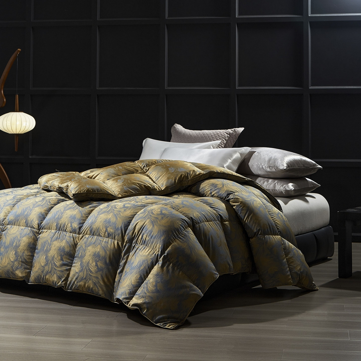 91家纺网 家纺一手货源 找家纺 暖羽屋羽绒馆 2025新款绒子含量95鸭绒  莫代尔混纺95白鸭绒被双人鸭绒 b面 羽绒被子冬被芯 清羽 B面效果