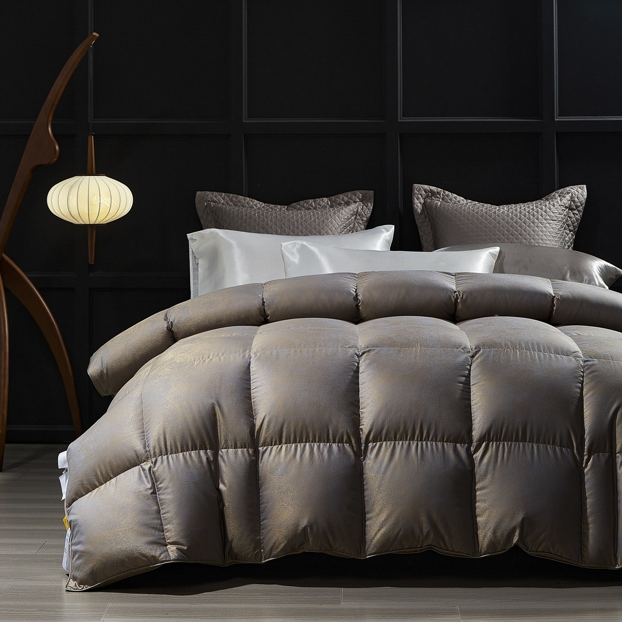 91家纺网 家纺一手货源 找家纺 暖羽屋羽绒馆 2025新款绒子含量95鸭绒  莫代尔混纺95白鸭绒被双人鸭绒 b面 羽绒被子冬被芯 D香之沁 B面效果