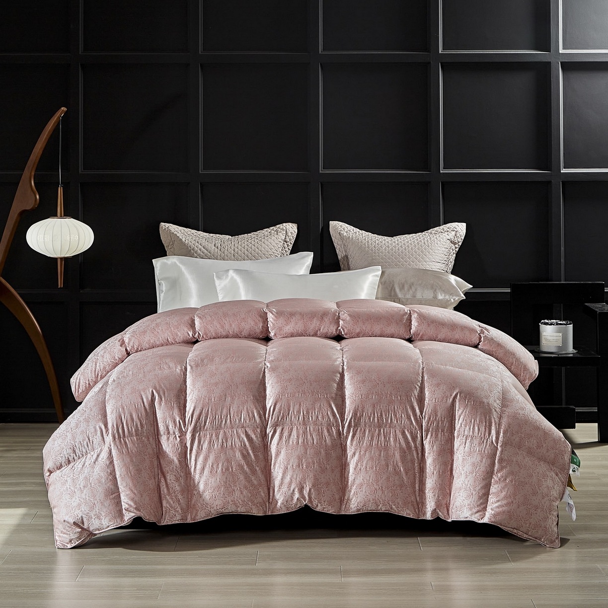 91家纺网 家纺一手货源 找家纺 暖羽屋羽绒馆 2025新款绒子含量95鸭绒  莫代尔混纺95白鸭绒被双人鸭绒 b面 羽绒被子冬被芯 D伊莲娜 B面效果