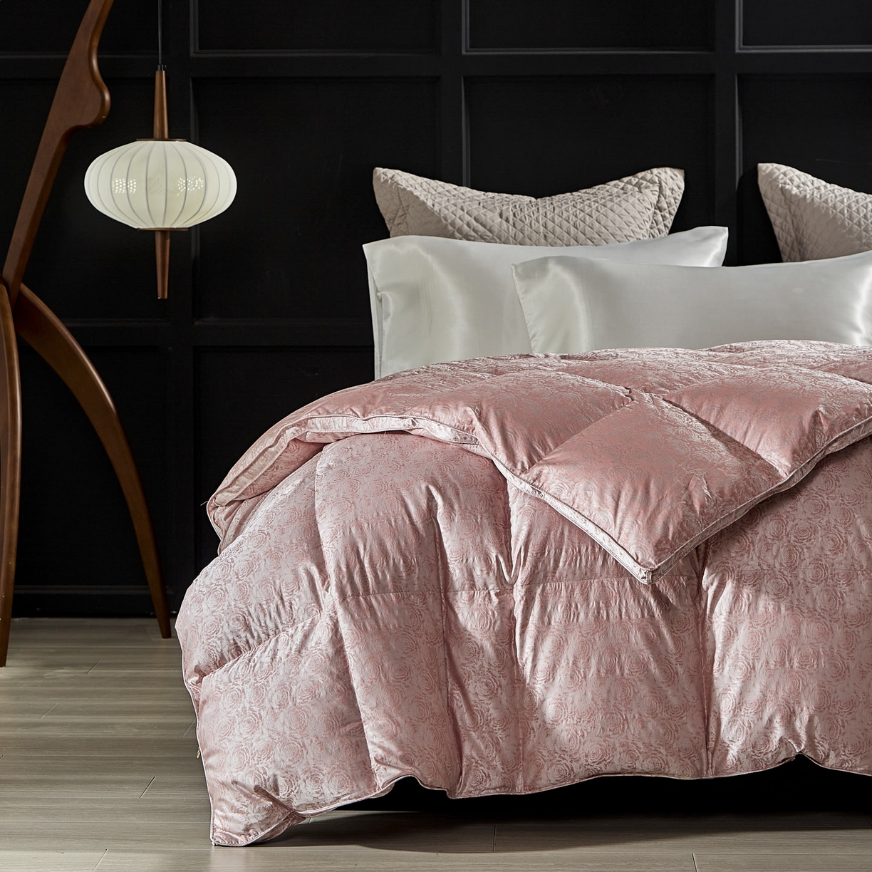 91家纺网 家纺一手货源 找家纺 暖羽屋羽绒馆 2025新款绒子含量95鸭绒  莫代尔混纺95白鸭绒被双人鸭绒 b面 羽绒被子冬被芯 D伊莲娜 B面效果