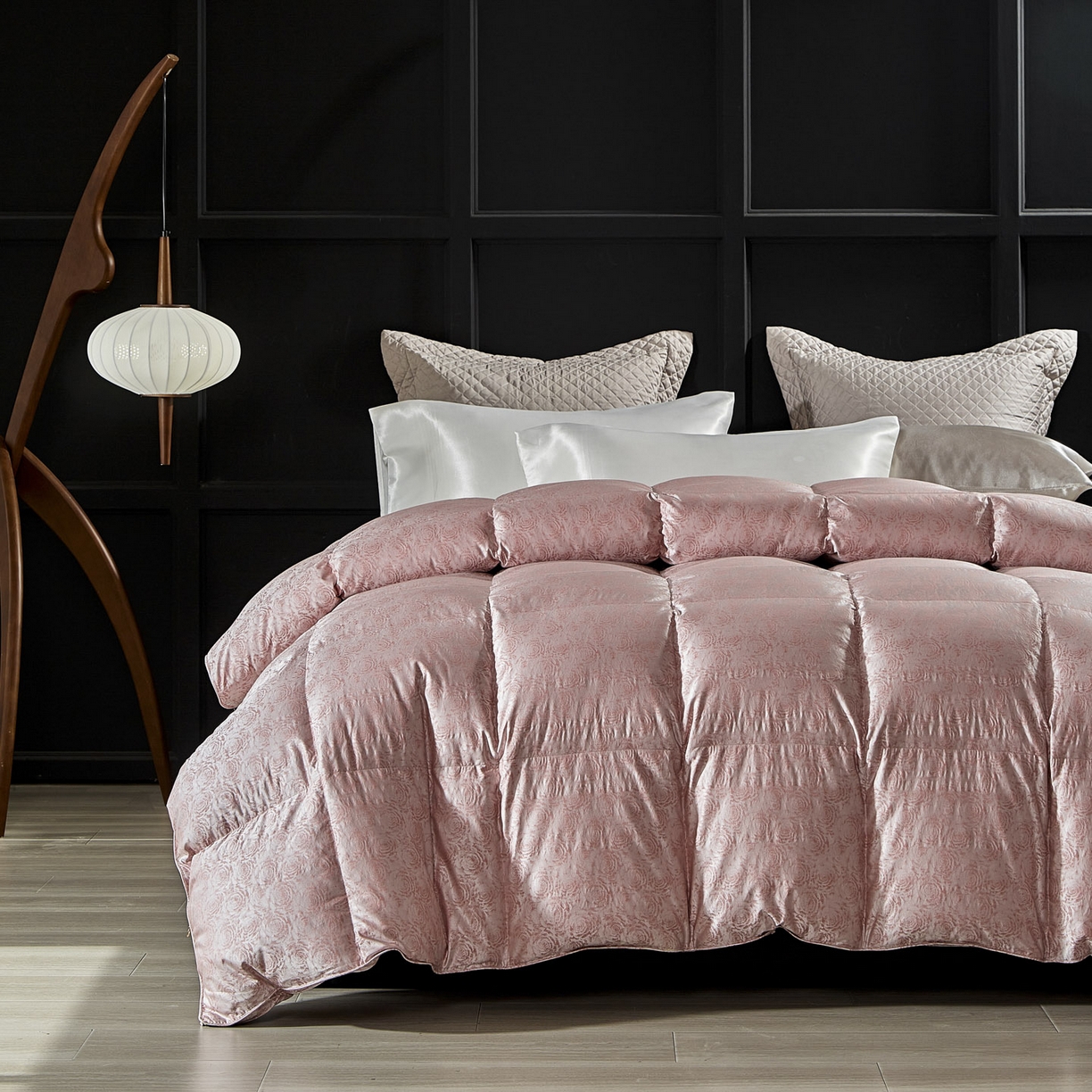 91家纺网 家纺一手货源 找家纺 暖羽屋羽绒馆 2025新款绒子含量95鸭绒  莫代尔混纺95白鸭绒被双人鸭绒 b面 羽绒被子冬被芯 D伊莲娜 B面效果