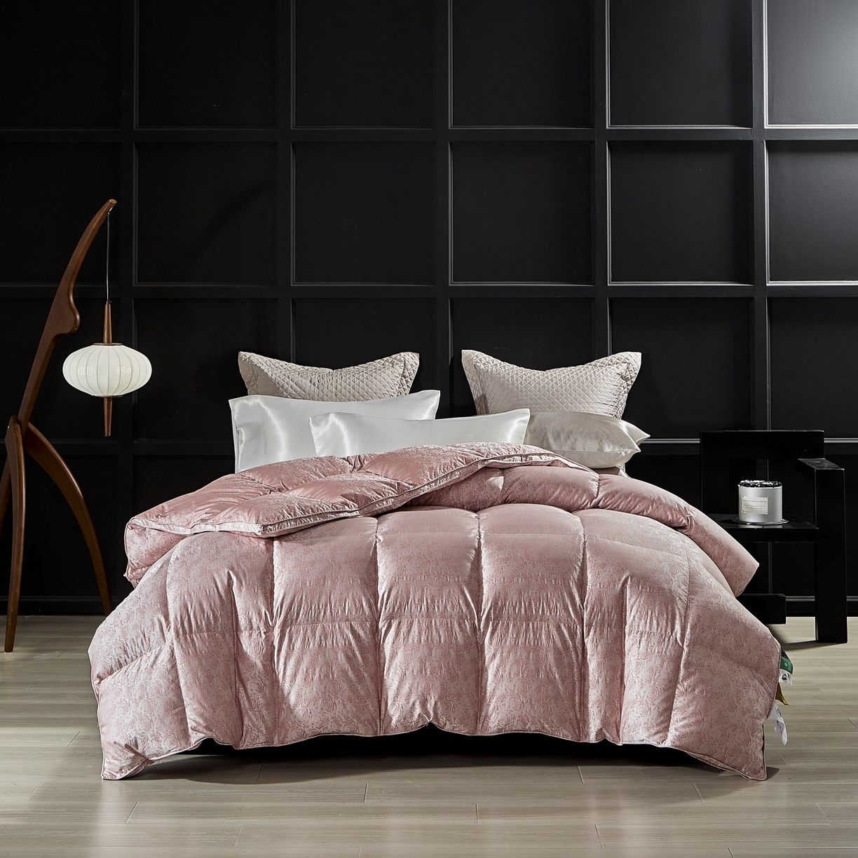 91家纺网 家纺一手货源 找家纺 暖羽屋羽绒馆 2025新款绒子含量95鸭绒  莫代尔混纺95白鸭绒被双人鸭绒 b面 羽绒被子冬被芯 D伊莲娜 B面效果