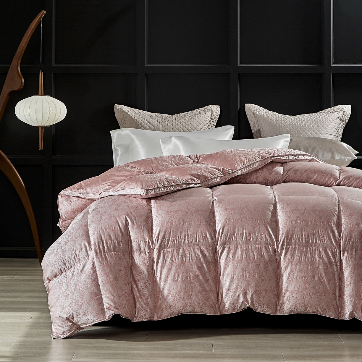 91家纺网 家纺一手货源 找家纺 暖羽屋羽绒馆 2025新款绒子含量95鸭绒  莫代尔混纺95白鸭绒被双人鸭绒 b面 羽绒被子冬被芯 D伊莲娜 B面效果