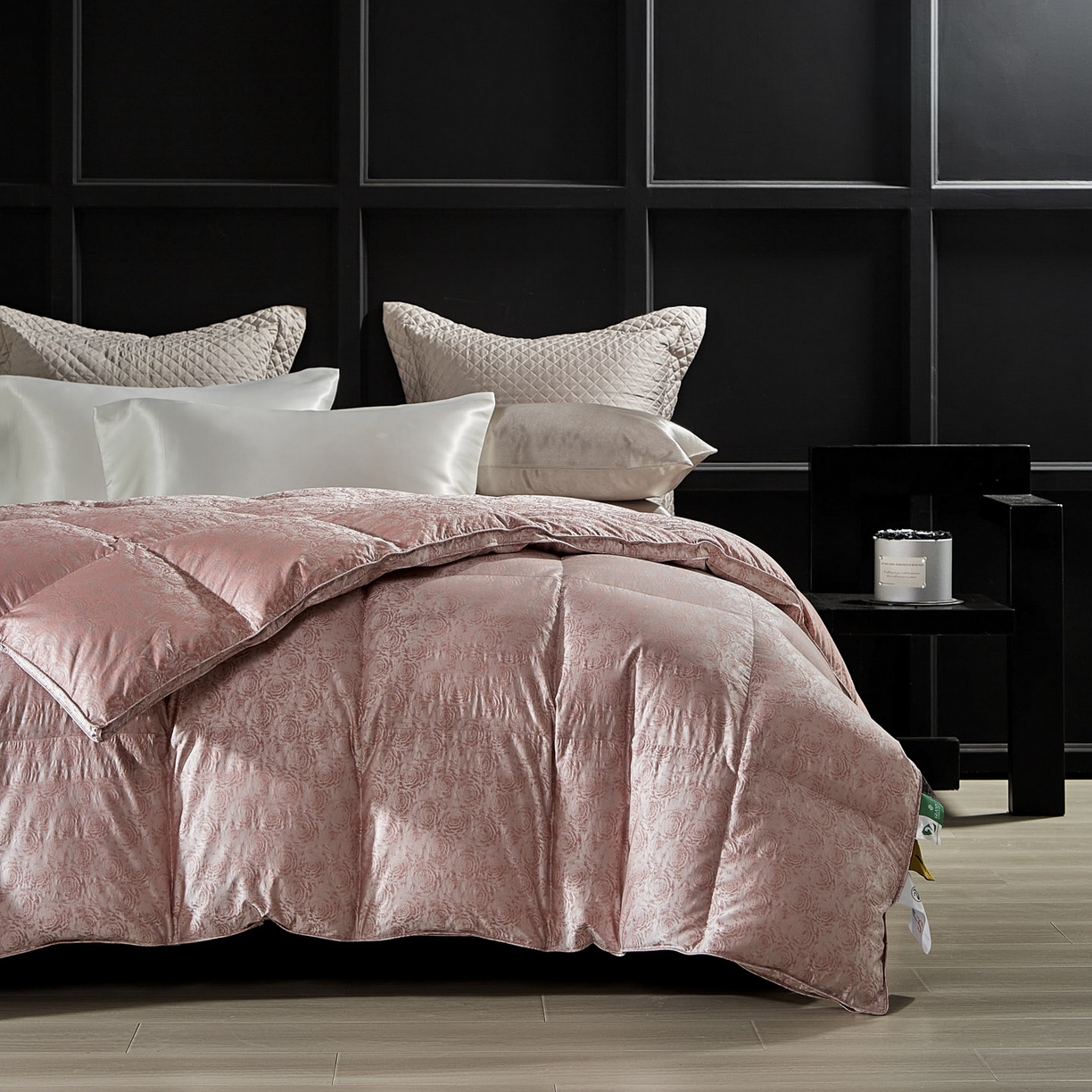 91家纺网 家纺一手货源 找家纺 暖羽屋羽绒馆 2025新款绒子含量95鸭绒  莫代尔混纺95白鸭绒被双人鸭绒 b面 羽绒被子冬被芯 D伊莲娜 B面效果