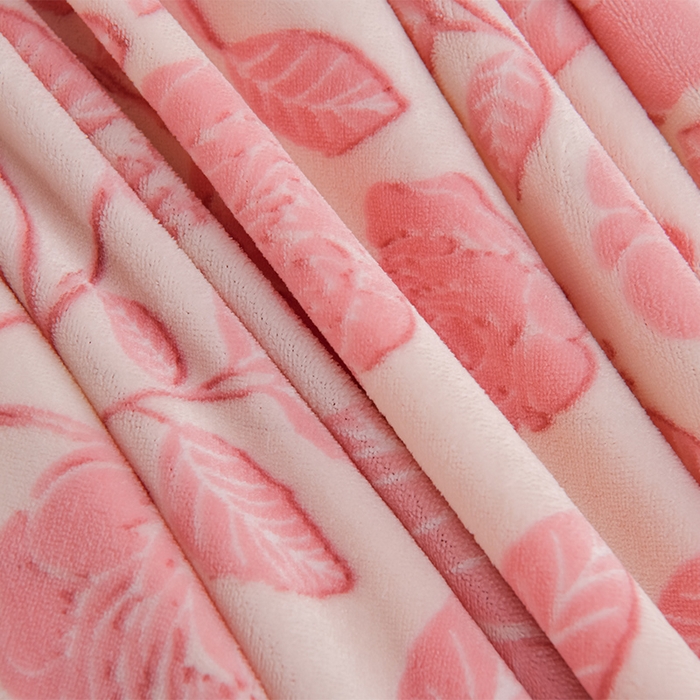 91家纺网 家纺一手货源 找家纺 赫本 2025新品8斤爆品牛奶绒四件套床裙款金雕绒法莱绒四套件 爱意浓-粉