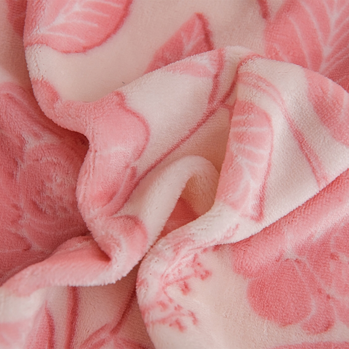 91家纺网 家纺一手货源 找家纺 赫本 2025新品8斤爆品牛奶绒四件套床裙款金雕绒法莱绒四套件 爱意浓-粉