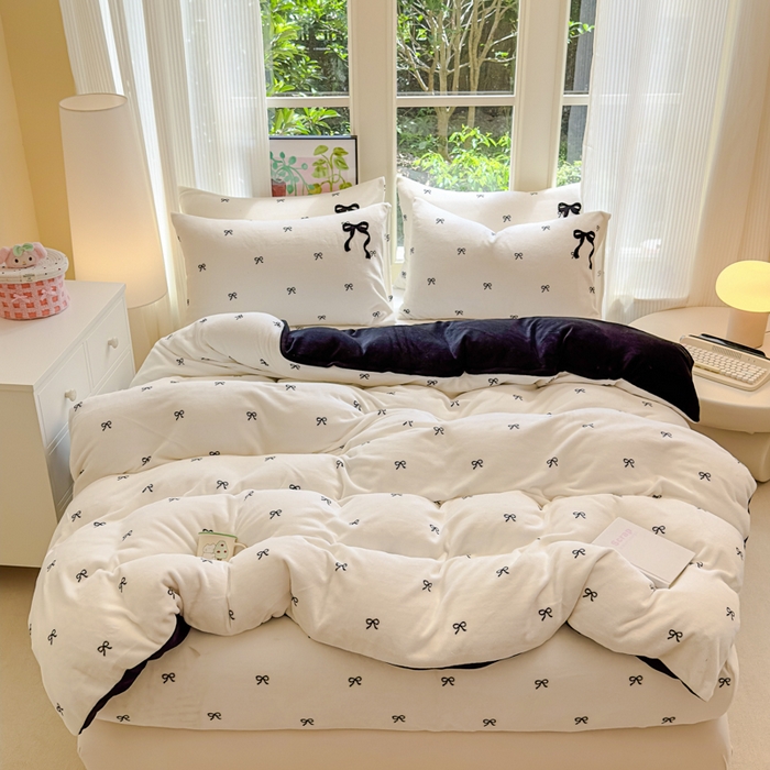 91家纺网 家纺一手货源 找家纺 布柔 2025新款毛巾绣花卡通ins风牛奶绒床笠床笠单件单床笠-甜心 甜心米