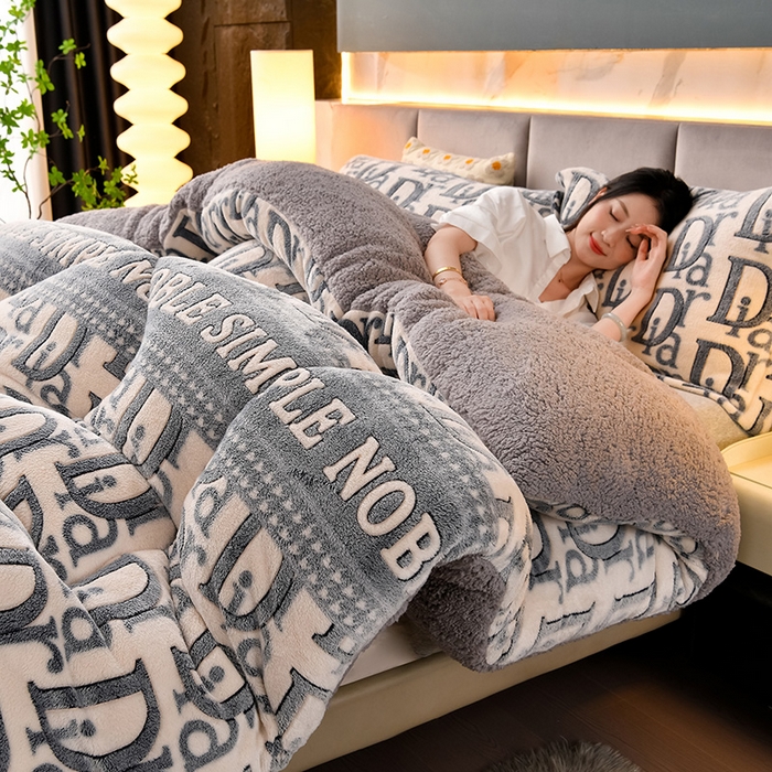 91家纺网 家纺一手货源 找家纺 南北家居 2025新款AB版雪花绒羊羔绒冬被被子被芯 D时代