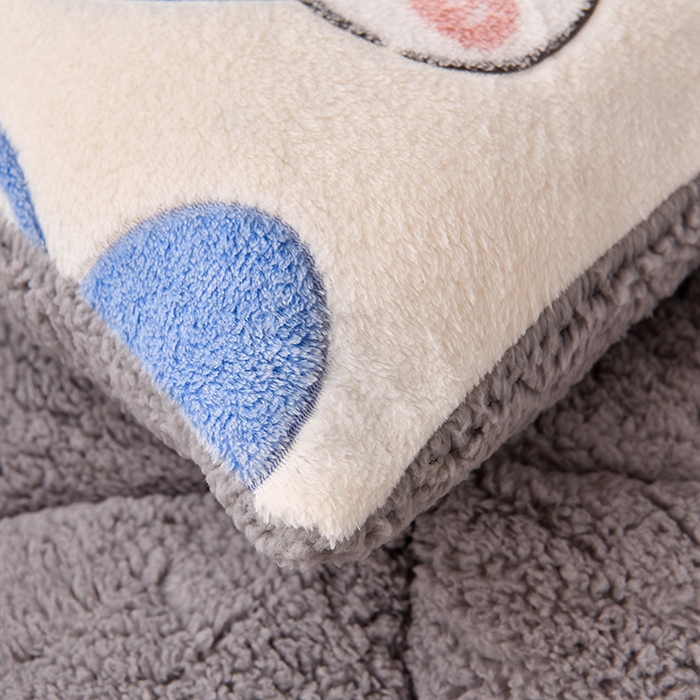 91家纺网 家纺一手货源 找家纺 南北家居 2025新款AB版雪花绒羊羔绒冬被被子被芯 爱心满满