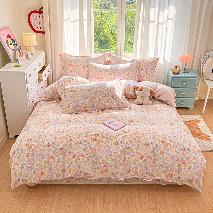 91家纺网 家纺一手货源 找家纺 （总）花梦欣 2025新款全棉印花单品系列-四件套