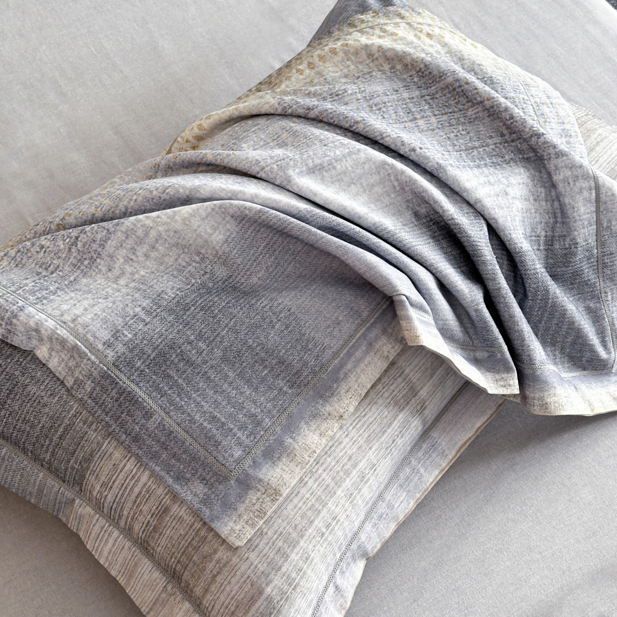 91家纺网 家纺一手货源 找家纺 海洋家纺 2025新款100%全棉磨毛数码印花四件套加厚全棉四件套-提供买家秀 拾光 蓝