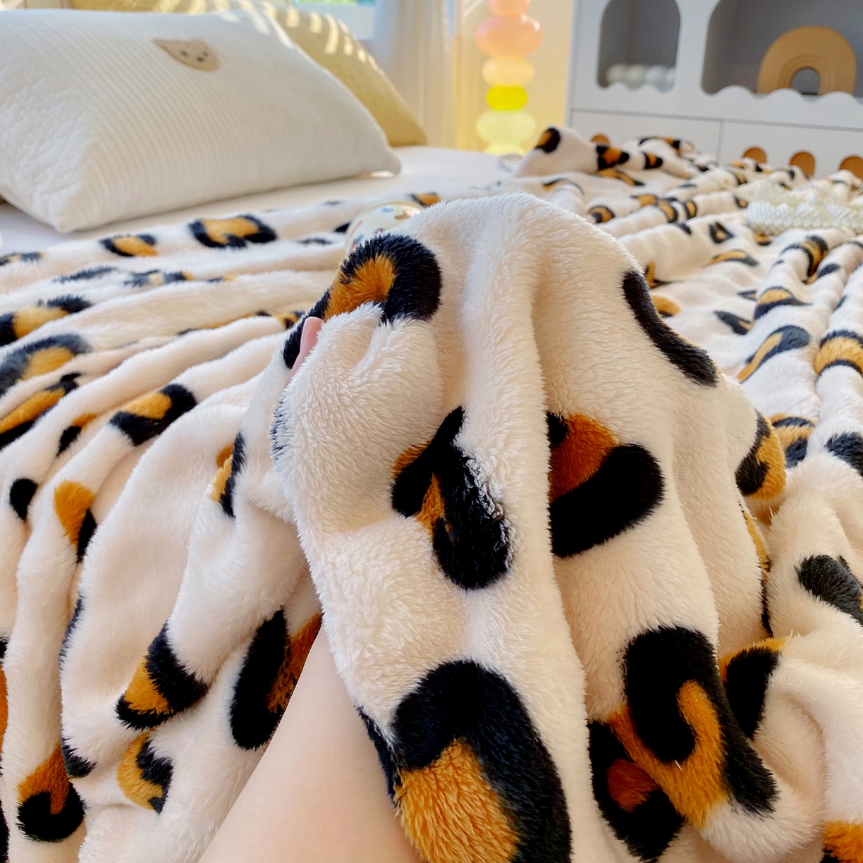 91家纺网 家纺一手货源 找家纺 爱彼家纺 2025秋冬新款高克重简约印花泡泡绒毯多功能毯毛毯毯子 托斯卡纳的纹