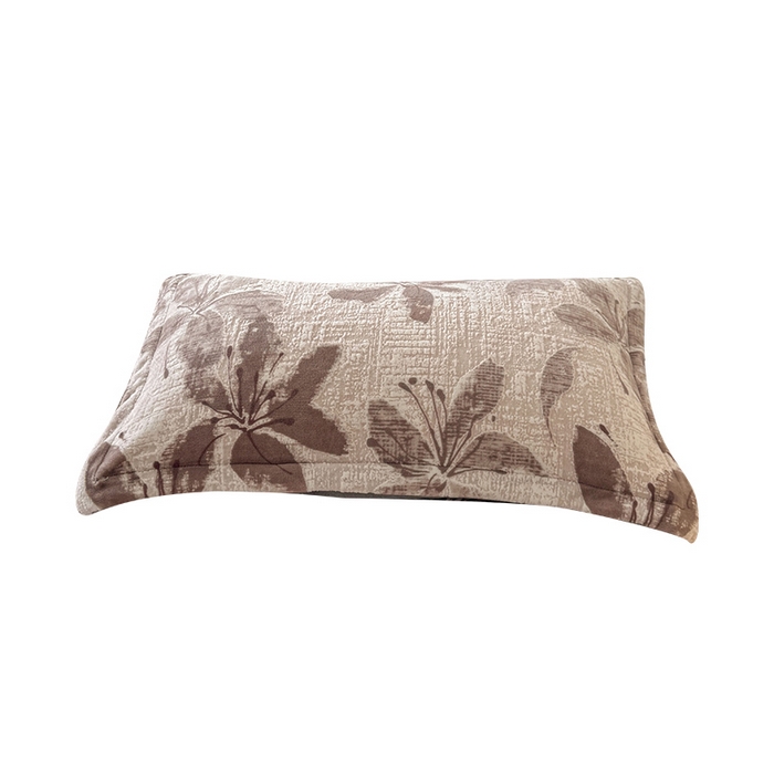 91家纺网 家纺一手货源 找家纺 LIFE.丽芙 2025秋冬新款A类牛奶绒加厚立体雕花压线宽边枕套 素花疏影-豆沙