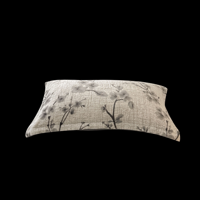 91家纺网 家纺一手货源 找家纺 LIFE.丽芙 2025秋冬新款A类牛奶绒加厚立体雕花压线宽边枕套 琳瑜陌语-灰