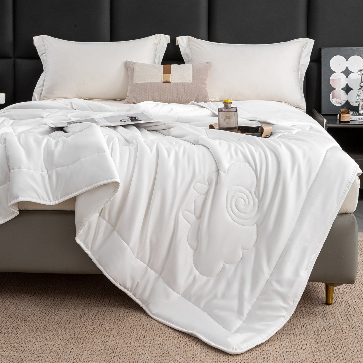 91家纺网 家纺一手货源 找家纺 （总）茧月 2025新款天丝棉蚕丝羊毛被