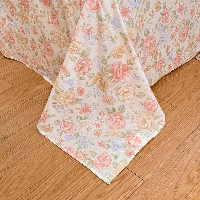 91家纺网 家纺一手货源 找家纺 花梦欣 2025新款全棉印花单品系列-四件套花恋