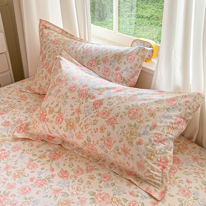 91家纺网 家纺一手货源 找家纺 花梦欣 2025新款全棉印花单品系列-四件套花恋