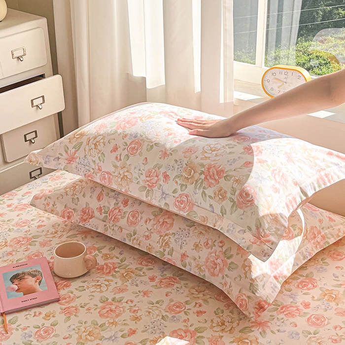 91家纺网 家纺一手货源 找家纺 花梦欣 2025新款全棉印花单品系列-四件套花恋