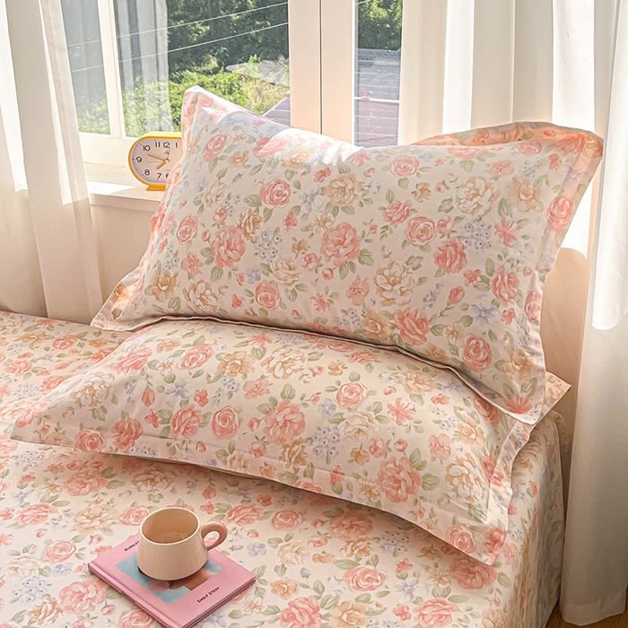 91家纺网 家纺一手货源 找家纺 花梦欣 2025新款全棉印花单品系列-四件套花恋