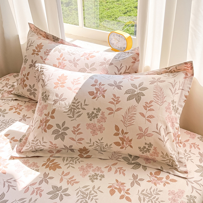 91家纺网 家纺一手货源 找家纺 花梦欣 2025新款全棉印花单品系列-四件套洛克庄园红