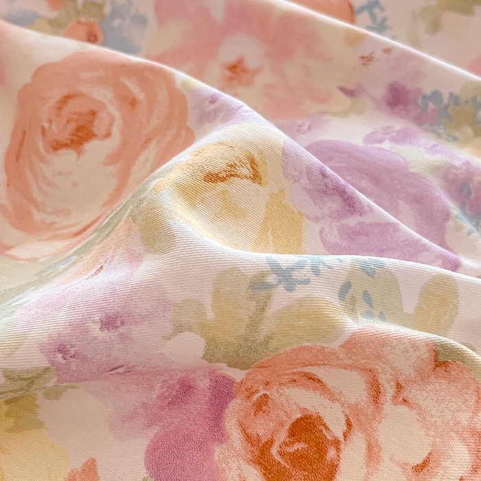 91家纺网 家纺一手货源 找家纺 花梦欣 2025新款全棉印花单品系列-四件套悦下花影