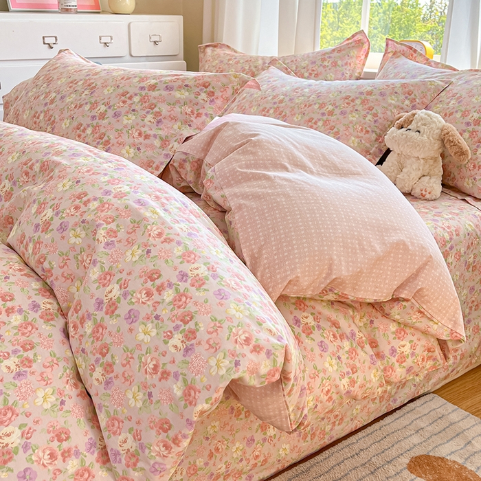 91家纺网 家纺一手货源 找家纺 花梦欣 2025新款全棉印花单品系列-单被套柏林梦境豆沙