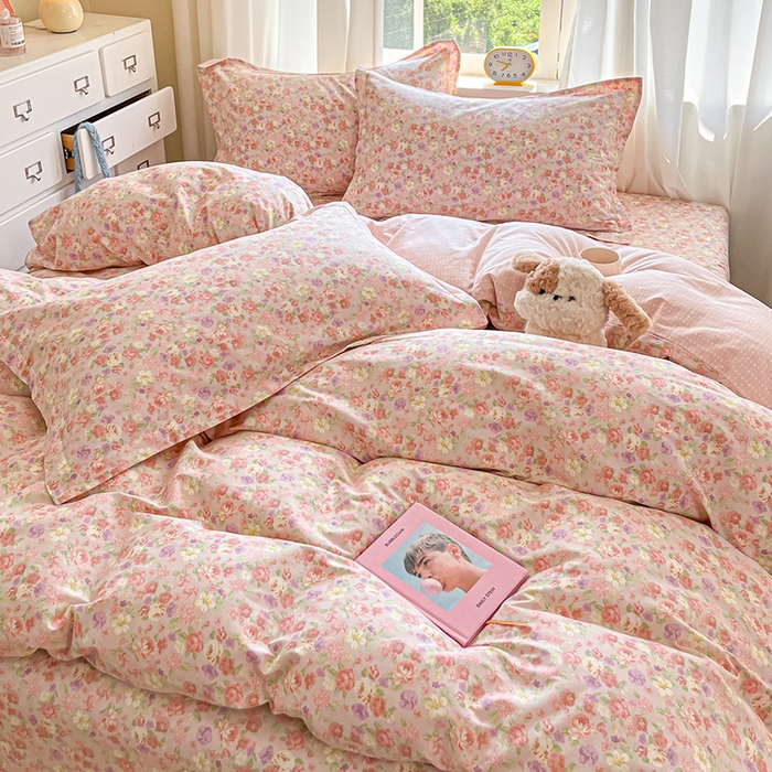 91家纺网 家纺一手货源 找家纺 花梦欣 2025新款全棉印花单品系列-单被套柏林梦境豆沙