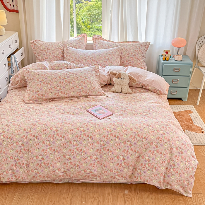 91家纺网 家纺一手货源 找家纺 花梦欣 2025新款全棉印花单品系列-单被套柏林梦境豆沙