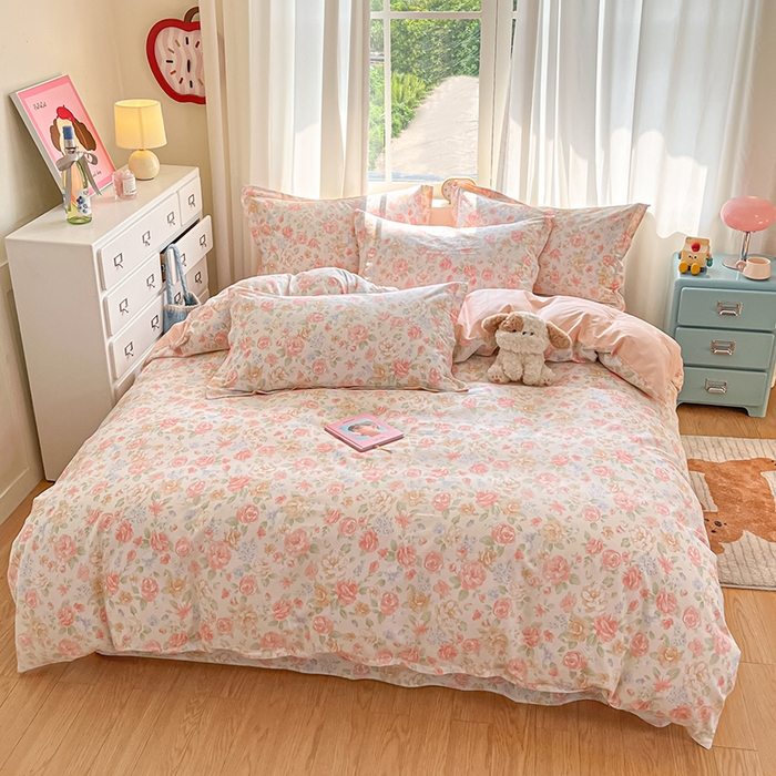 91家纺网 家纺一手货源 找家纺 花梦欣 2025新款全棉印花单品系列-单被套花恋