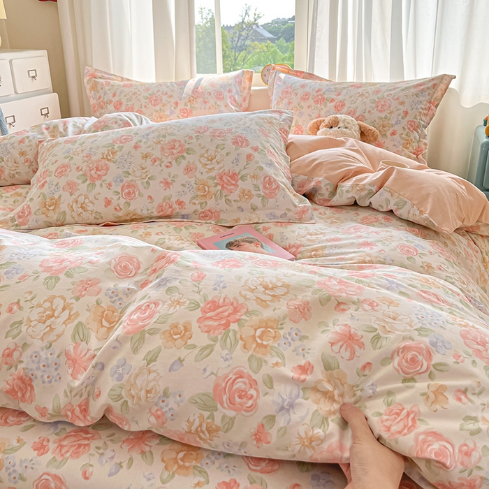 91家纺网 家纺一手货源 找家纺 花梦欣 2025新款全棉印花单品系列-单被套花恋