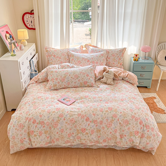 91家纺网 家纺一手货源 找家纺 花梦欣 2025新款全棉印花单品系列-单被套花恋