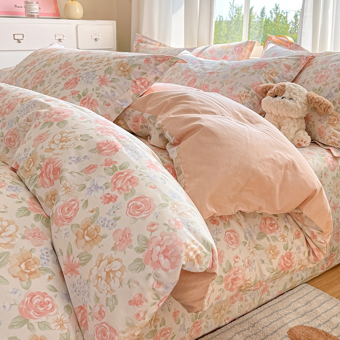 91家纺网 家纺一手货源 找家纺 花梦欣 2025新款全棉印花单品系列-单被套花恋