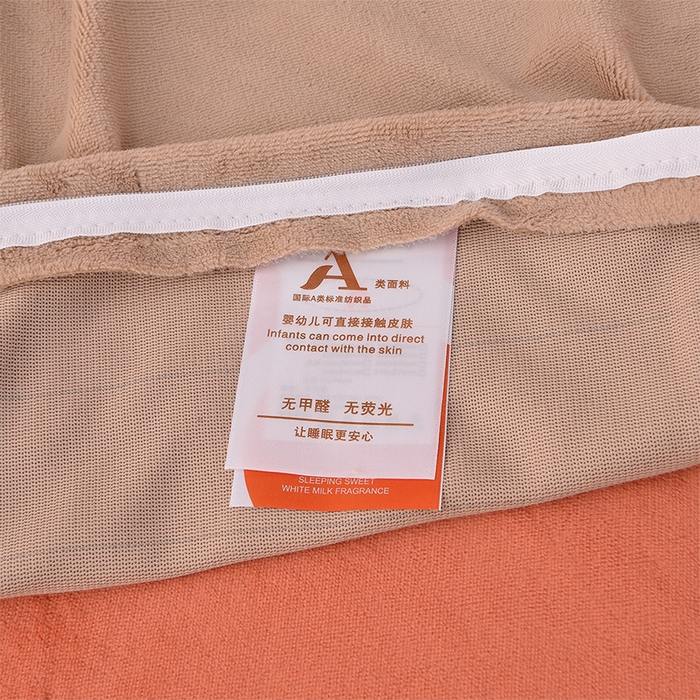 91家纺网 家纺一手货源 找家纺 湘雪家居  2025新款高克重纯色刺绣牛奶绒床单款系列四件套-提供买家秀 钟爱款-橙橘色