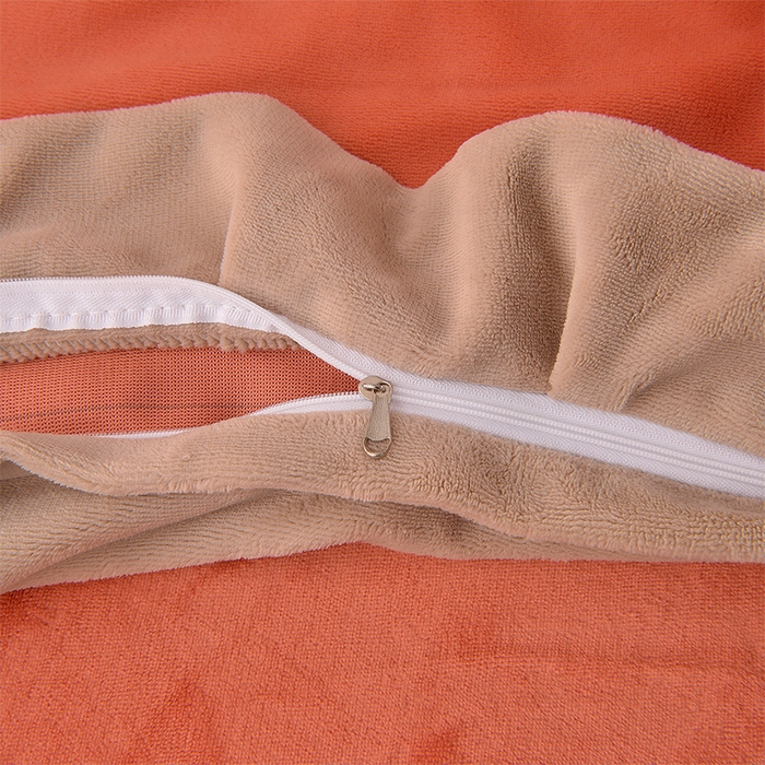91家纺网 家纺一手货源 找家纺 湘雪家居  2025新款高克重纯色刺绣牛奶绒床单款系列四件套-提供买家秀 钟爱款-橙橘色