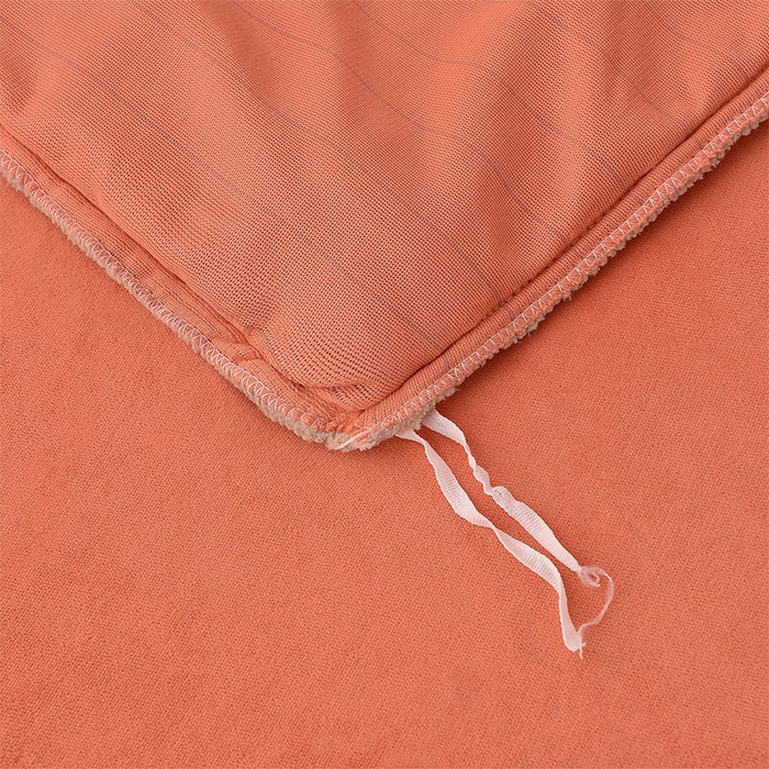 91家纺网 家纺一手货源 找家纺 湘雪家居  2025新款高克重纯色刺绣牛奶绒床单款系列四件套-提供买家秀 钟爱款-橙橘色