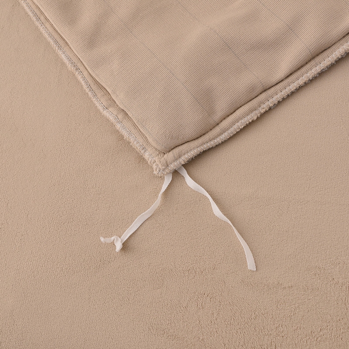 91家纺网 家纺一手货源 找家纺 湘雪家居  2025新款高克重纯色刺绣牛奶绒床单款系列四件套-提供买家秀 钟爱款-卡琪色