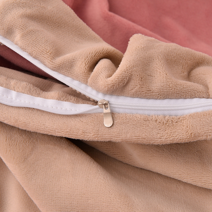 91家纺网 家纺一手货源 找家纺 湘雪家居  2025新款高克重纯色刺绣牛奶绒床单款系列四件套-提供买家秀 钟爱款-浅豆沙