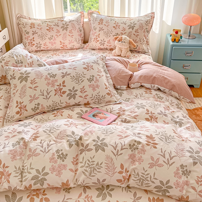 91家纺网 家纺一手货源 找家纺 花梦欣 2025新款全棉印花单品系列-单被套洛克庄园红