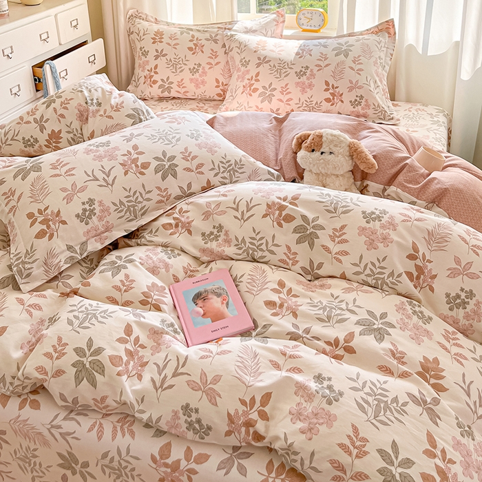 91家纺网 家纺一手货源 找家纺 花梦欣 2025新款全棉印花单品系列-单被套洛克庄园红