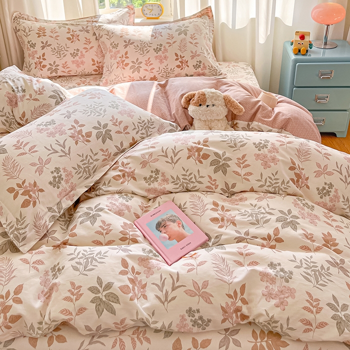 91家纺网 家纺一手货源 找家纺 花梦欣 2025新款全棉印花单品系列-单被套洛克庄园红