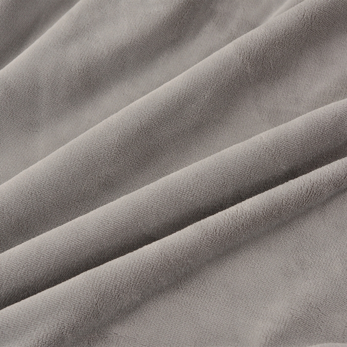 91家纺网 家纺一手货源 找家纺 湘雪家居  2025新款高克重纯色刺绣牛奶绒床单款系列四件套-提供买家秀 钟爱款-浅灰色