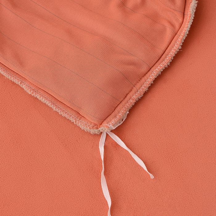 91家纺网 家纺一手货源 找家纺 湘雪家居  2025新款高克重纯色刺绣牛奶绒床单款系列四件套-提供买家秀 星语款-橙橘色