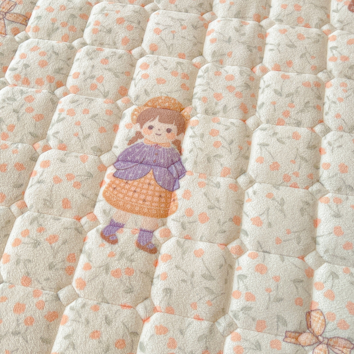 91家纺网 家纺一手货源 找家纺 LIFE.丽芙 2025秋冬新款A类牛奶绒加厚保暖夹棉枕套-包边款 甜美女孩