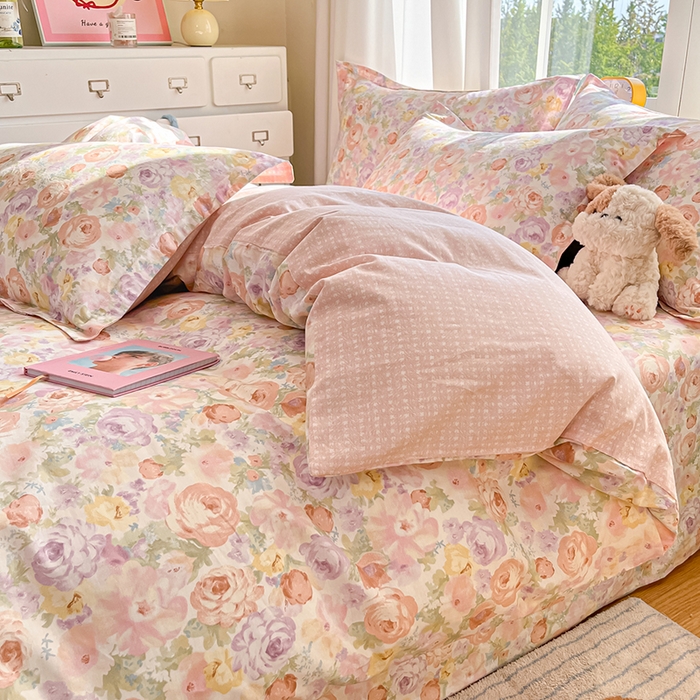 91家纺网 家纺一手货源 找家纺 花梦欣 2025新款全棉印花单品系列-单被套悦下花影