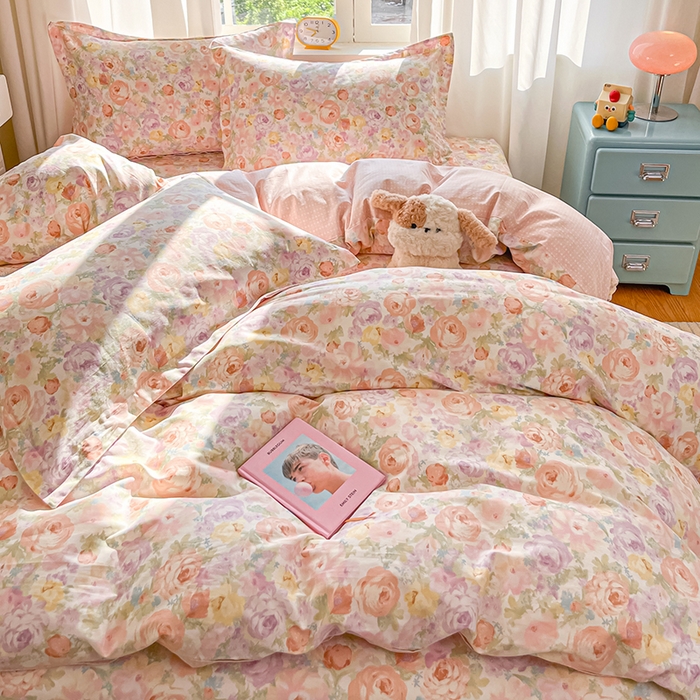 91家纺网 家纺一手货源 找家纺 花梦欣 2025新款全棉印花单品系列-单被套悦下花影