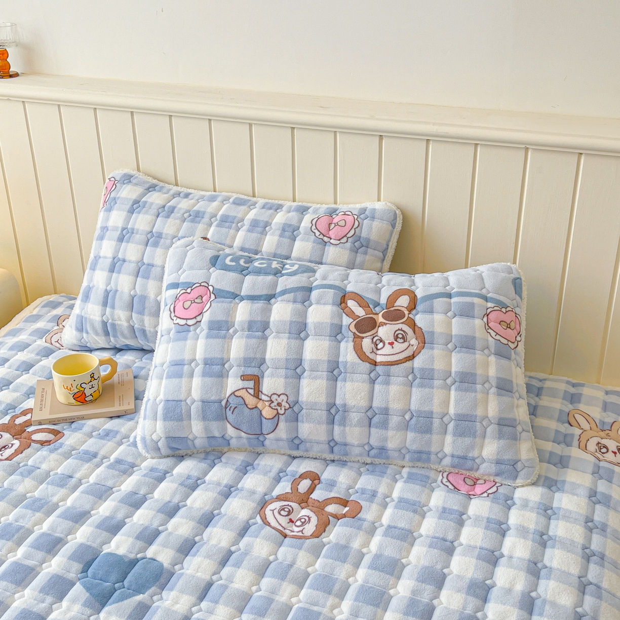 LIFE.丽芙 2025秋冬新款A类牛奶绒加厚保暖夹棉枕套-包边款 布布乐园